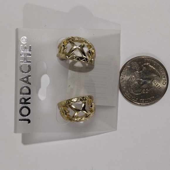 Jordache Polished gold tone Post Earrings - Women's Fashion Jewelry - Picture 3 of 6